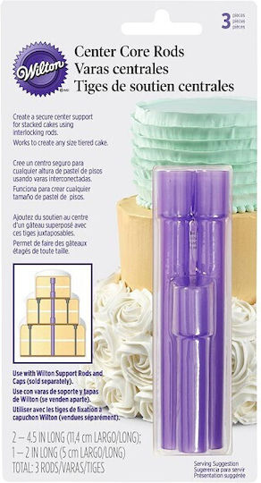 Wilton Support Columns Cake supports Plastic 022.03.122 3pcs