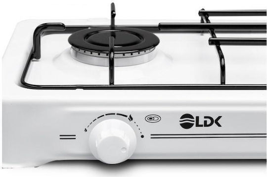 LDK Countertop Burner Flüssiggas Double Weiß