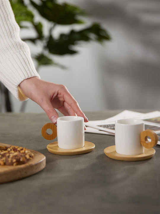 InTheBox Set of Cups Coffee Porcelain White 2pcs
