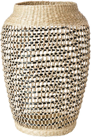 Wicker Baskets Black Natural Set 2 Pieces 20x20x35 30x30x50