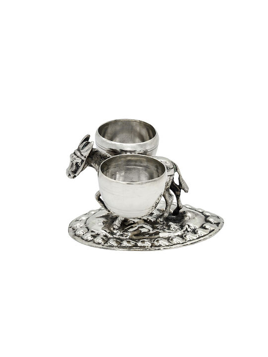 Silver Donkey Miniature 7.5x6.5x4.5cm Dep00223