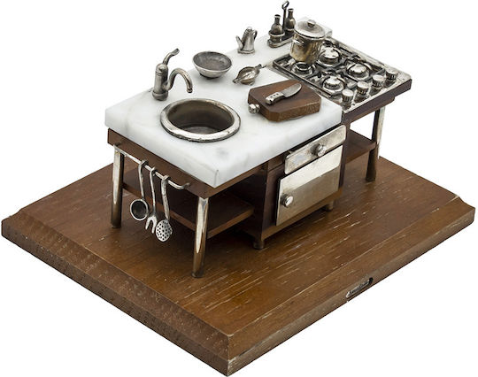 Silver Miniature Kitchen 9x5x4cm Dep00054