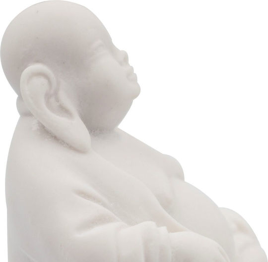 Χειροποίητο Γλυπτό White Buddha 9cm Handmade In Greece