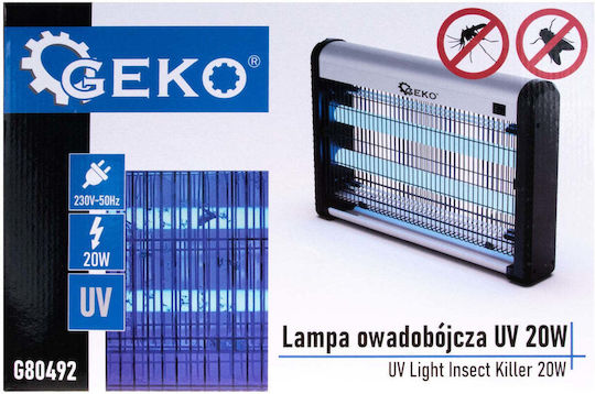 Geko Geko Elektrischer Insektenvernichter mit Hochspannungsnetz 20W G80492
