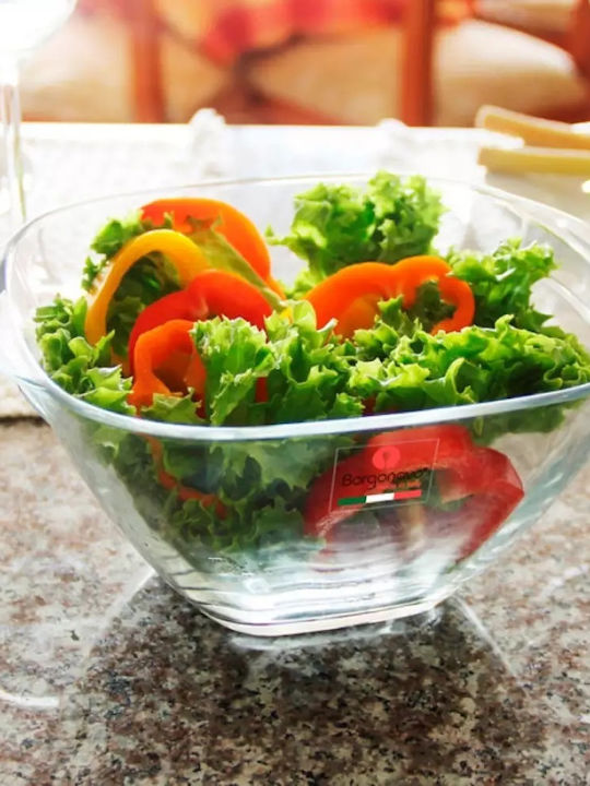 Borgonovo Magic Glass Salad Bowl Transparent 19x19cm 6pcs