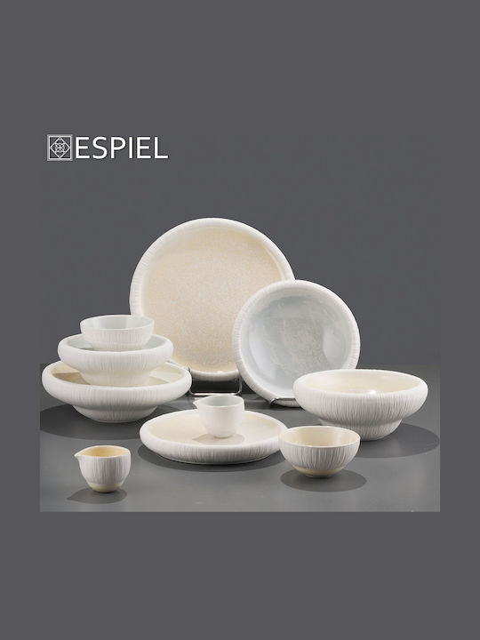 Espiel Zen Sun Porcelain Salad Bowl Beige 20.2x20.2x7cm