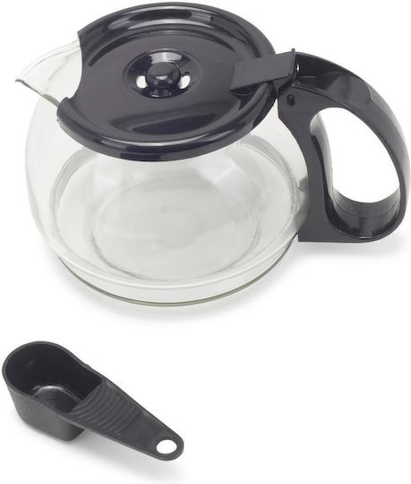 Ertone Ceainic cu Filtru Sticlă Negru