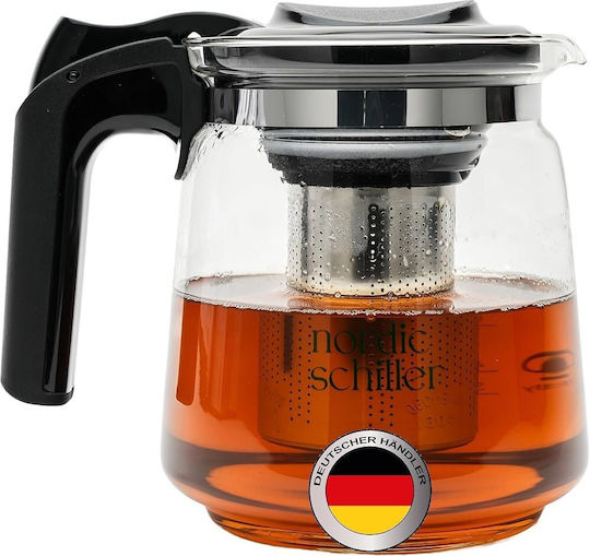 Teapot with Filter Glass Transparent 1700ml