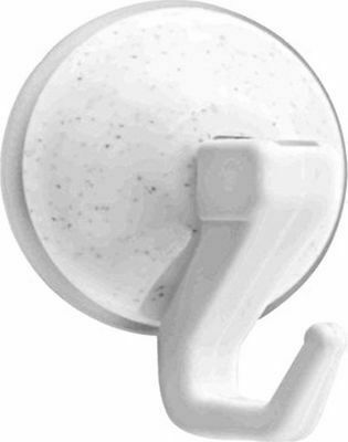 ArteLibre Plastic 2-Hook Kitchen Hanger with Suction Cup White 2pcs 06510198