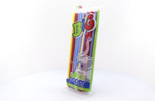 Straws Paper Multicolored 25pcs