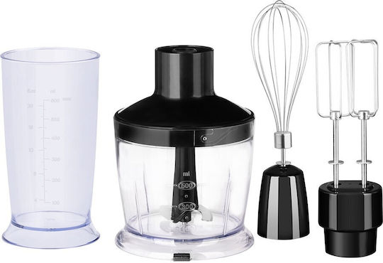 ECG Blender de mână cu tijă din oțel inoxidabil 800W Gri