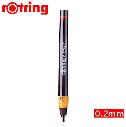 Rotring Isograph Ραπιδογράφος 0.2mm