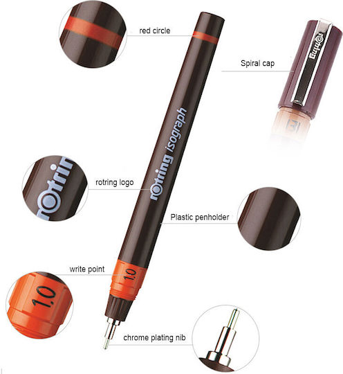 Rotring Isograph Ραπιδογράφος 0.2mm