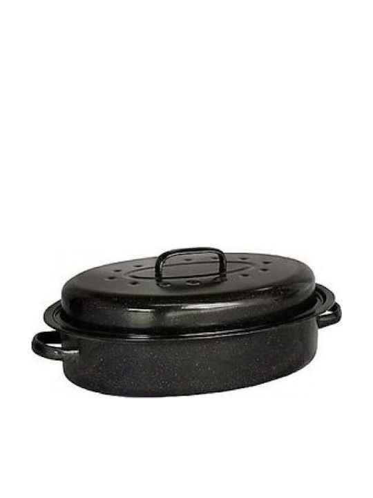 Sidirela Dutch Oven Oval Made of Aluminum with Grill 33x23cm 6pcs