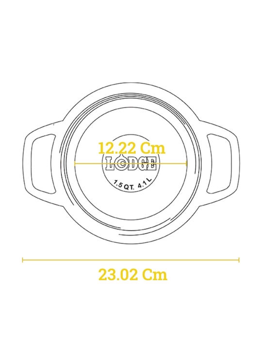 Lodge Γάστρα Στρογγυλή Μαντεμένια 17.78cm 1.4lt