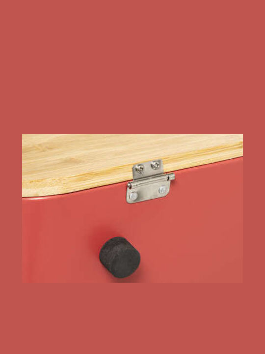 5Five Bread Box with Lid Metallic Red 36.7x18.4x21.8cm