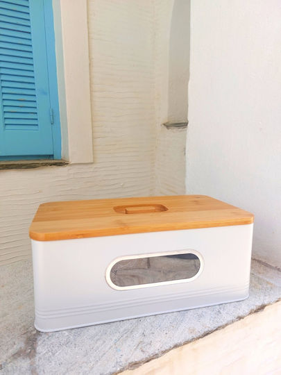 Marva Window Кутия за хляб с капак Метал 33x18x12см Marva Window Кутия за хляб с капак Метал 33x18x12см
