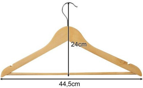 Ruhhy Clothes Hanger Brown 10pcs