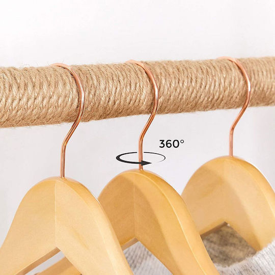 Songmics Wardrobe Hanger for Pants Wooden Beige CRW001N01 20pcs