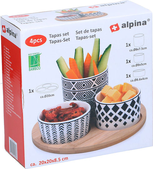 Atmosphera Porzellan Ordnungshüter 3 Schlitze mit Basis Mehrfarbig Ø20xH8.5cm W20xL20xH8.5cm 3Stück