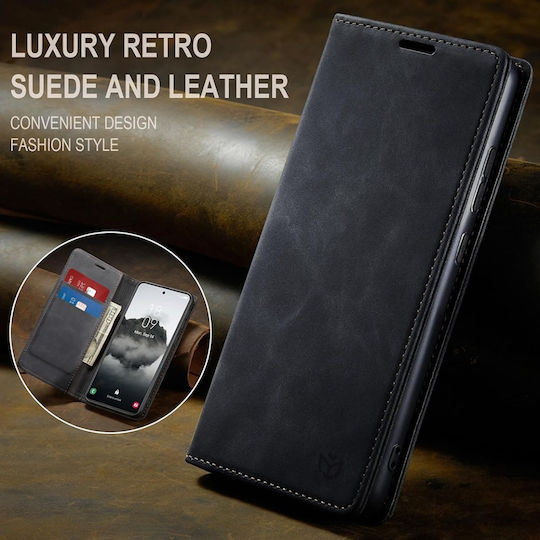 Wallet Piele artificială / Piele Negru (Realme GT 6)