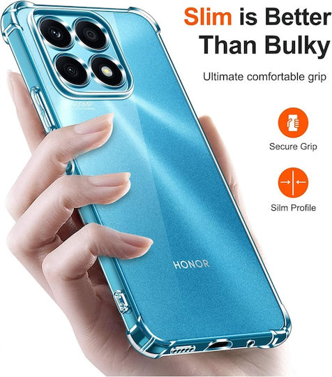 Umschlag Rückseite Silikon Transparent (Honor X8a)