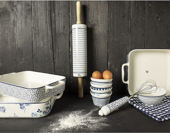 Laura Ashley Rose New Bone China Στρογγυλό Πυρίμαχο Σκεύος για Σουφλέ από Πορσελάνη 9x9cm