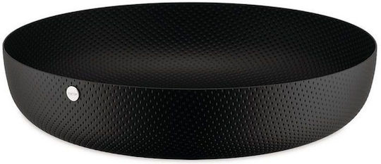 Alessi Φρουτιέρα Μεταλλική Μαύρη 24x24x6εκ.