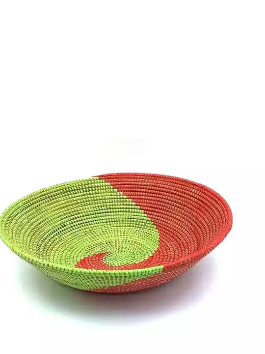 Φρουτιέρα Ψάθινη Πολύχρωμη 37x37εκ.