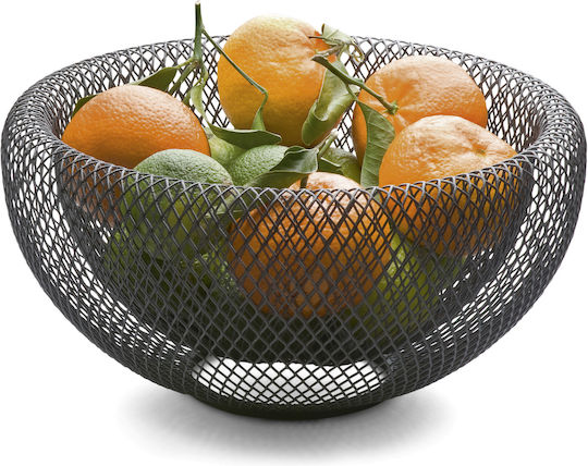 Philippi Mesh Obstschale Metallisch Schwarz 25x25x13cm