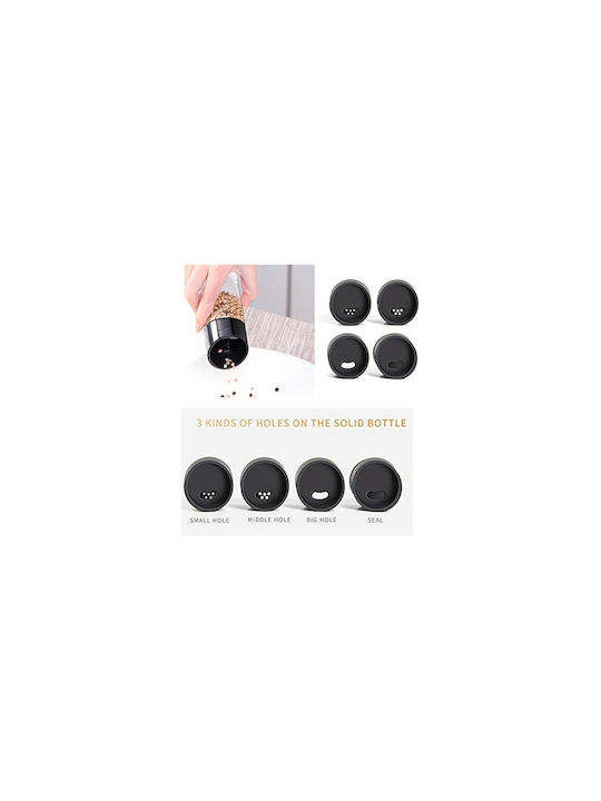 Plastic Tabletop Rotating Spice Rack PV-12 Black 12pcs