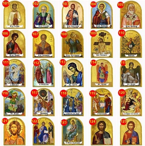 Saint Aphrodite and Theotokos Icons – Double Ceramic Icon Candle Holder 13cm