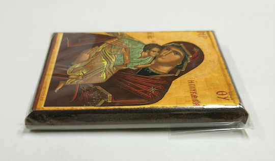 Virgin Mary Christ Glykophilousa "Icon Frame Category Paper Krn No 00 Dimension 6.5cm X 9.5cm" Icon Wood MDF S&k Byzantine Icons