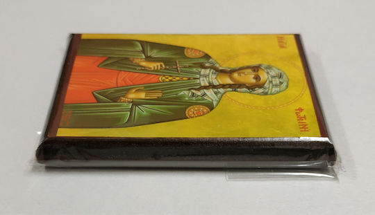 Agia Fotini The Samaritan Woman The Great Martyr Wooden Frame Category Paper Krn No 00 Dimensions 6.5cm x 9.5cm Wooden Icon Mdf S&k Byzantine Icons