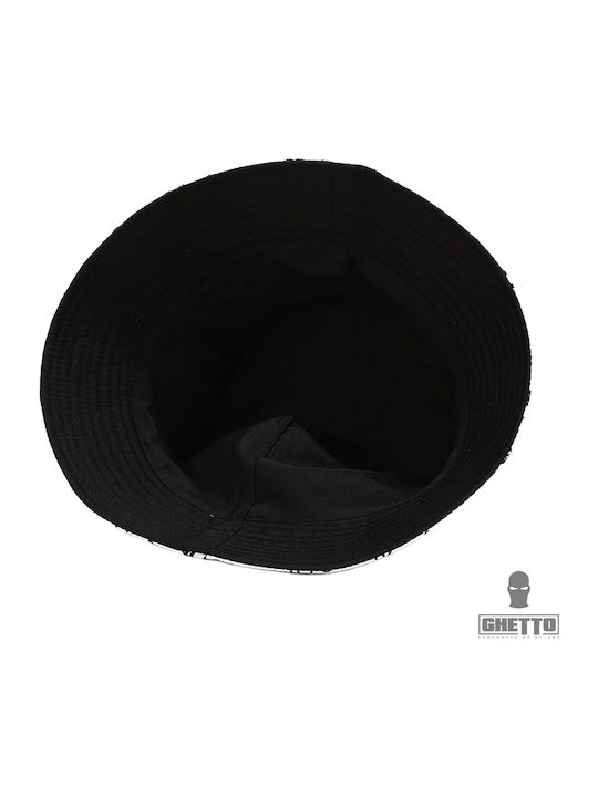 Double Υφασμάτινo Ανδρικό Καπέλο Στυλ Bucket Μαύρο