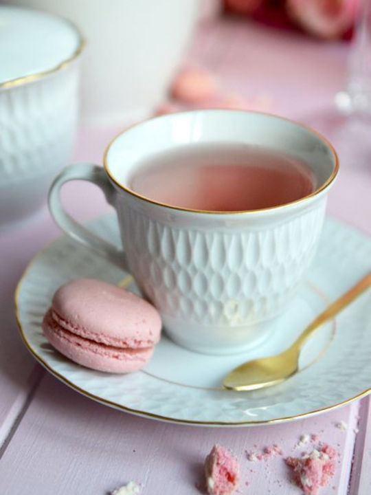 Cmielow Tea Set with Cup Porcelain White 1100ml 27pcs