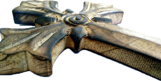 Holzgeschnitzter Kreuz R14 15x10 cm