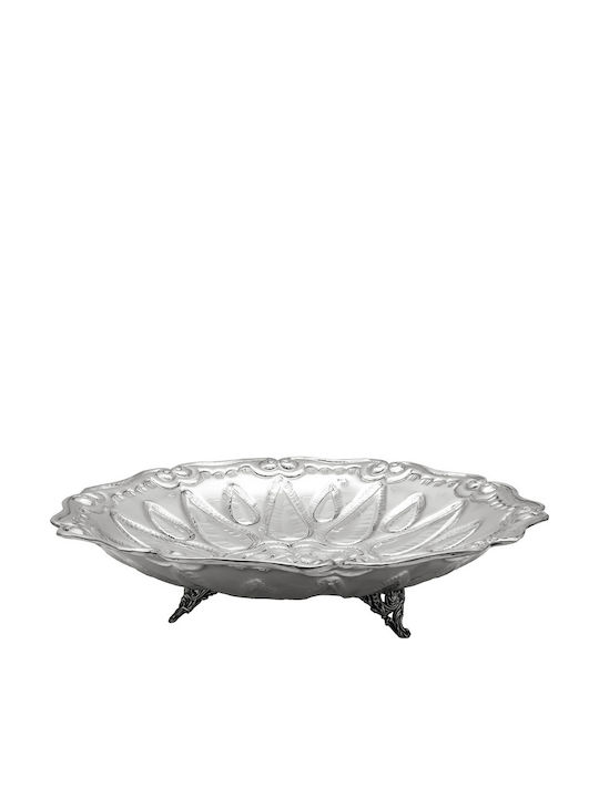 Silbernes Dekoratives Schale 29x29x7cm Mpo00314 Silbernes Dekoratives Schale 29x29x7cm Mpo00314