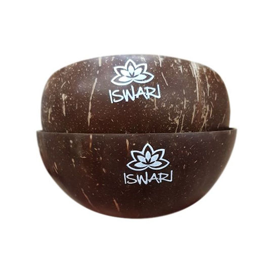 Iswari Eco Handmade Polished Coconut Bowl Handmade Coconut Bowl 600ml
