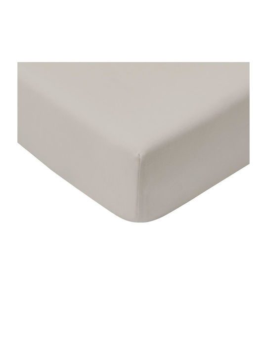 Amo La Casa Φανελένιο Κατωσέντονο Μονό Λάστιχο 100x200+35 Μπεζ