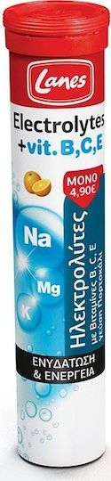 Lanes Electrolytes Vitamine B C E Πορτοκάλι 20 αναβράζοντα δισκία