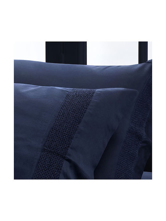 Hauz Bamboo Collection Oxford Monochrome Kissenbezüge 52x92+20+6x3 Blaue
