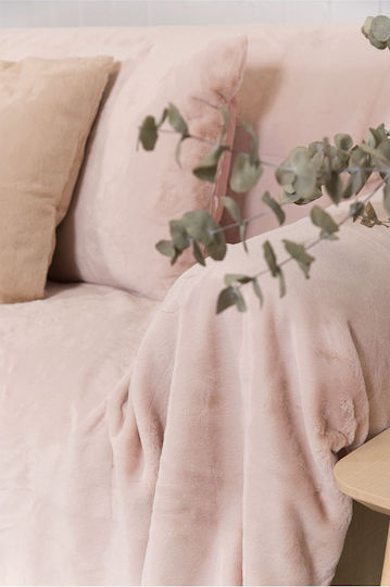 Naf Naf Lapin Three-Seater Sofa Throw 170x300cm Pink