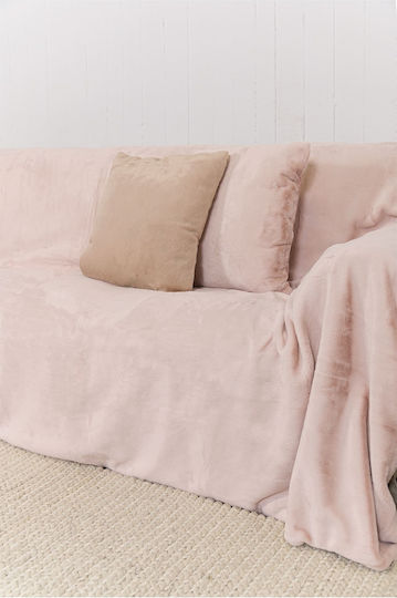Naf Naf Lapin Three-Seater Sofa Throw 170x300cm Pink