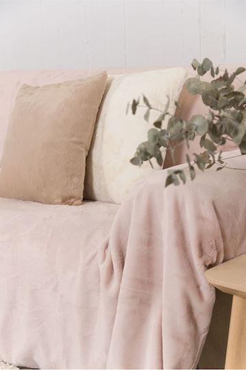 Naf Naf Lapin Sofa Throw 2 Seater 170x250cm Pink