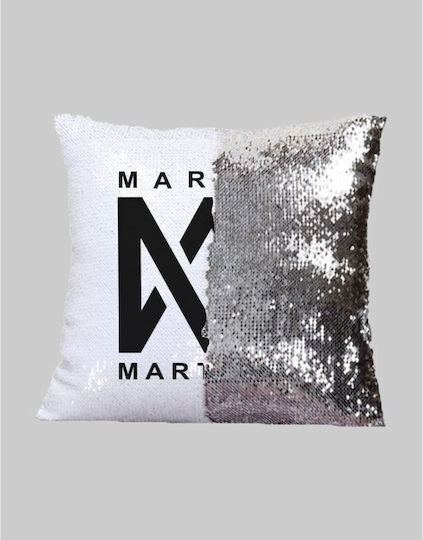 Marcus & Martinus Възглавница Пайети 40*40 см Сребърна