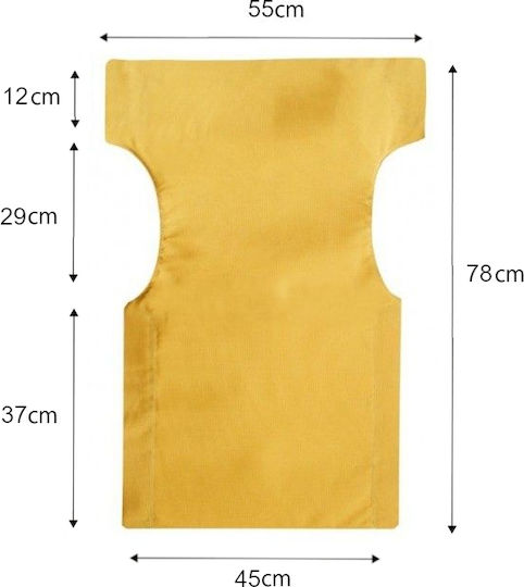 Director Chair Fabric Cover Yellow 55x78