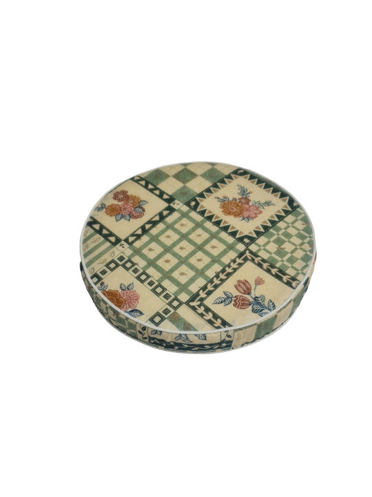 Fer-Forge Chair Seat Cushion 42x42 Round Vintage Green