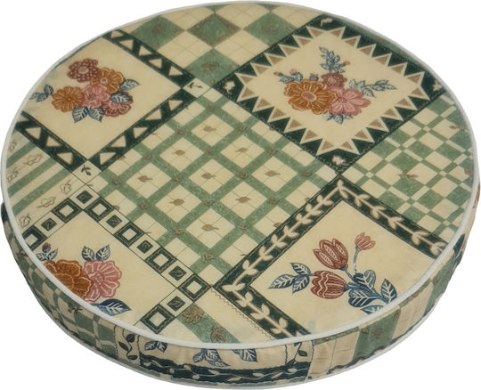 Възглавница За Кресло Ковано Желязо 42x42 Кръгла Vintage Зелена