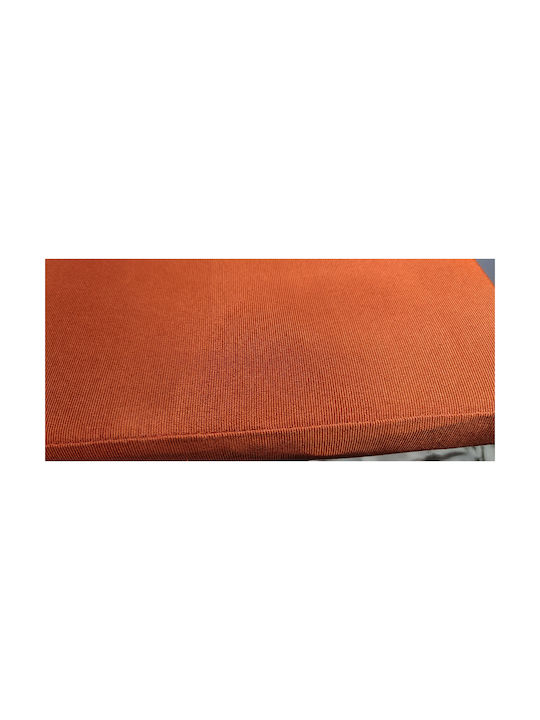 Outdoor Semi-Circular Chair Cushion Waterproof Fabric Orange Colour Zipper 47*46*5cm